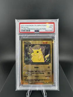 Pikachu 58/102 Pokemon Celebrations Ultra Premium Collection PSA 9 - Image 1