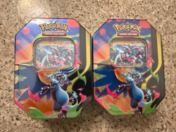 Pokemon TCG Mega Charizard X EX Tin Lot of 2 SEALED! - Image 1