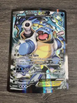 Pokemon TCG Blastoise EX XY122 Jumbo Black Star Promo LP #2 - Image 1