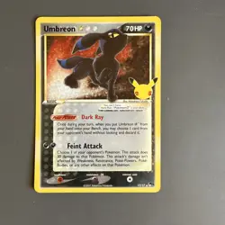 Pokemon TCG Umbreon Gold Star Celebrations Card 17/17 NM - Image 1