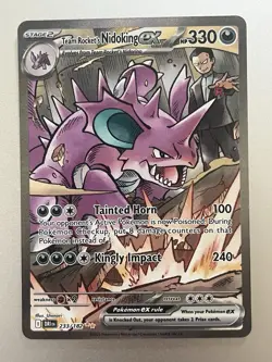 Team Rocket's Nidoking ex 233/182 DRI Special Illustration Rare Pokemon NM - Image 1