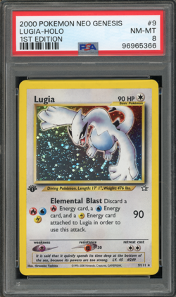 2000 Pokemon Neo Genesis 1st Edition Holo Lugia #9 PSA 8 NM-MT New Cert - Image 1