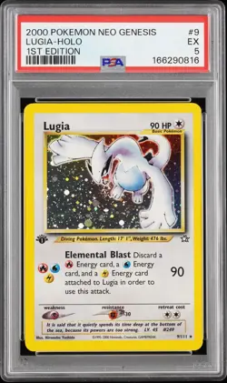 2000 POKEMON NEO GENESIS 1ST EDITION #9 LUGIA-HOLO PSA 5 - Image 1