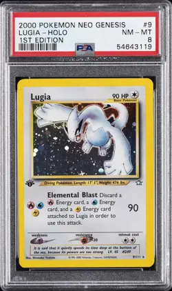 2000 POKEMON NEO GENESIS 1ST EDITION #9 LUGIA-HOLO PSA 8 - Image 1