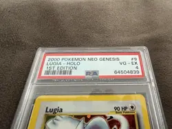 2000 Pokemon Neo Genesis #9 Lugia Holo 1st Edition PSA 4 - Image 3