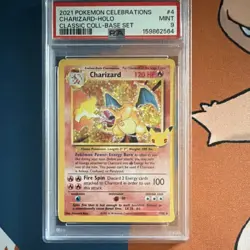 2021 Pokemon TCG Celebrations Classic Collection Charizard 4/102 Holo PSA 9 - Image 1
