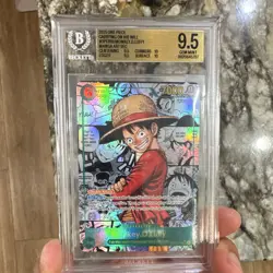BGS 9.5 One Piece Monkey D. Luffy Manga OP13-118 Carrying on His Will - Image 3