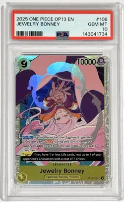 2025 One Piece Jewelry Bonney Op13-108 SR Carrying on His Will PSA 10 English - Image 1