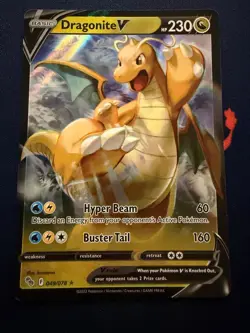 DRAGONITE V 049/078 HOLO V RARE POKEMON GO POKEMON - Image 1