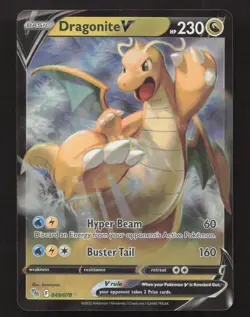 Dragonite V 049/078 Holo V Rare Pokemon GO Pokemon Near Mint - Image 1