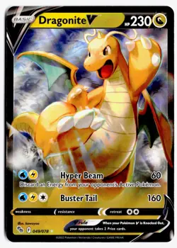 Dragonite V 049/078 Holo V Rare Pokemon GO Pokemon NM - Image 1