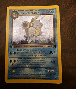 Pokemon TCG Team Rocket Dark Blastoise 3/82 Holo Rare FR. 1st Edition French - Image 1