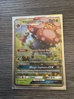 Pokemon Vileplume GX TCG Cosmic Eclipse Holo Card 4/236 Full Art - Image 1