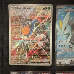 Pokemon TCG Black Bolt Holo 4-Card Lot Kyurem EX Meloetta EX Karrablast IR - Image 2