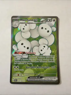 Maushold EX Paradox Rift Holo Ultra Rare Pokemon TCG Card 233/182 - Image 1