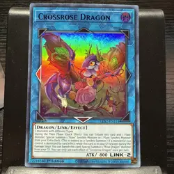 Yugioh! Crossrose Dragon (Blue) - LDS2-EN114 - Ultra Rare - 1st Edition Near Min - Image 1