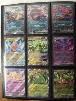 Pokemon TCG Binder Bundle 31 ex 3 V 2 VMAX 1 GX 35 Holo Reverse Holo Cards - Image 3