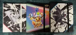 Pokemon Prismatic Evolutions Black & White Set Of 3 Binder BUNDLE LOT Brand New! - Image 2