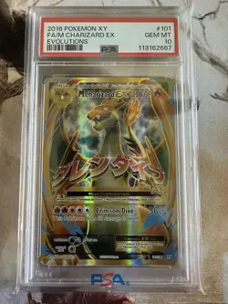 2016 Pokemon XY Charizard EX Evolutions PSA 10 Gem Mint Card #101/108 - Image 1