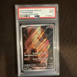 Pokemon Charmander Holo Illustration TCG Card 168/165 PSA 9 Mint - Image 1