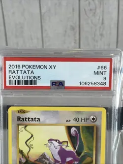 2016 POKEMON XY EVOLUTIONS #66 RATTATA PSA 9 - Image 2