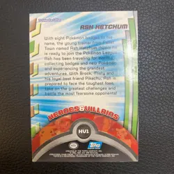2000 Topps Pokemon TV Animation Series 2 #HV1 Ash Ketchum Card NON HOLO - Image 3