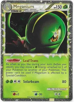 2010 Pokemon TCG HeartGold SoulSilver Ultra Rare Meganium (Prime) 109/123 - Image 1