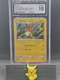 Pokemon CGC 10 Gem Mint TCG Classic Collection Holo Raichu CLC 009/034 - Image 1