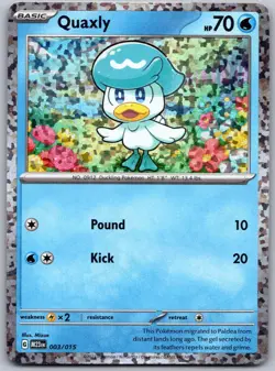 Pokemon TCG Quaxly McDonald's Collection 2023 003/015 Holo Near Mint - Image 1