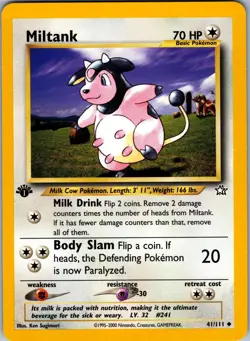 Miltank 41/111 Uncommon Neo Genesis Pokemon 1st Edition Lightly Played - Image 1