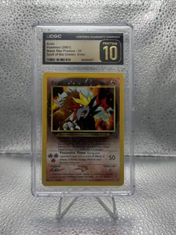 2001 POKEMON BLACK STAR PROMO 34 SPELL OF THE UNOWN ENTEI CGC 10 PRISTINE - Image 1