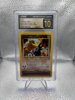 2001 POKEMON BLACK STAR PROMO 34 SPELL OF THE UNOWN ENTEI CGC 10 PRISTINE - Image 3