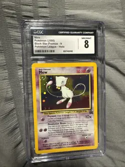Mew #9 Holo Pokemon League Black Star Promo Pokemon 2000 CGC 8 - Image 1
