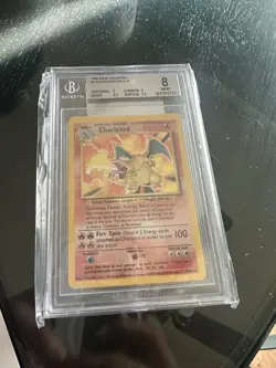 #4 Charizard Holo Rare Card | 1999 Pokemon Base Set Unlimited | BGS 8 NM-MT - Image 1