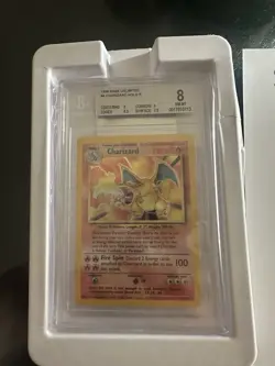 #4 Charizard Holo Rare Card | 1999 Pokemon Base Set Unlimited | BGS 8 NM-MT - Image 2