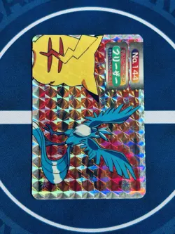 Articuno No.144 Prism Holo Topsun Top Logo Back 1997 Japanese Pokemon Card LP - Image 3