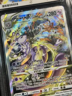 Pokemon TCG Mewtwo VStar GG44/GG70 Crown Zenith Full Art ACE 9 - Image 2