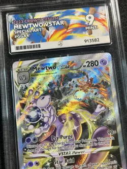 Pokemon TCG Mewtwo VStar GG44/GG70 Crown Zenith Full Art ACE 9 - Image 3