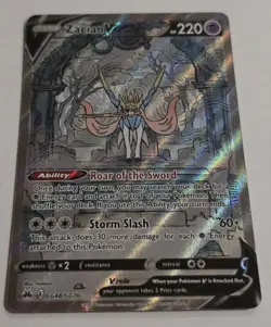 Pokemon TCG Zacian V Crown Zenith: Galarian Gallery Gg48/Gg70 Holo Ultra Rare - Image 1
