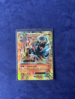 Pokemon TCG M Houndoom EX Breakthrough Holo Rare Card 22/162 NM - Image 1