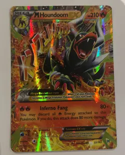 M Houndoom EX 22/162 Breakthrough Holo Pokemon Card - Image 1