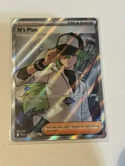 Pokemon TCG N's Plan 163/086 Full Art Ultra Rare Sv: Black Bolt Mint NM - Image 1