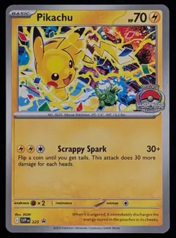 Pikachu 225 2025 World Championships Black Star Promo Card Pokemon TCG - Image 1