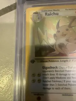 CGC 7.5 Raichu 1999 Fossil 14/62 Holo Pokemon Card psa - Image 2