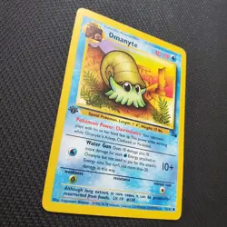 Omanyte 52/62 Fossil Set Card 1st Edition 1999 Pokemon TCG HP - Image 2