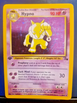 Hypno 8/62 Rare Fossil Pokemon 1st Edition Holo LP/MP - Image 1