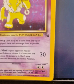 Hypno 8/62 Rare Fossil Pokemon 1st Edition Holo LP/MP - Image 4