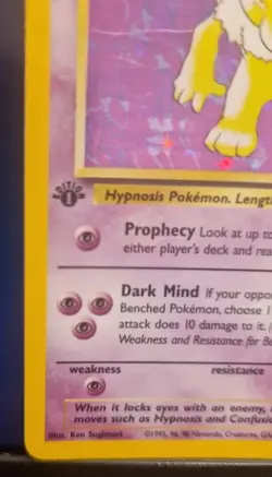 Hypno 8/62 Rare Fossil Pokemon 1st Edition Holo LP/MP - Image 5