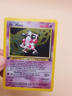Mr. Mime 1st Edition Jungle Holo Rare No. 6/64 Pokemon Card - 1999 - Image 4