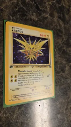 Pokemon TCG Zapdos Fossil 15 Holo 1st Edition Holo Rare✨ LP - Image 2